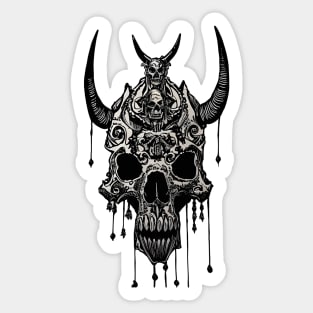 Tribal Tattoo Bulls Skull Sticker